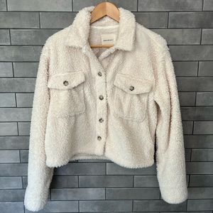 Thread & Supply Crop Fleece Shirt Jacket
